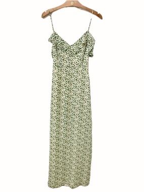 ALTAR’D STATE Green Floral Slip Maxi Dress